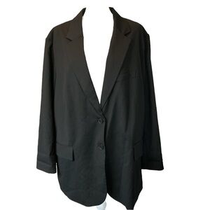 H&M Classic Black Suit Two-Button Single Breasted Blazer Fully Lined EUC